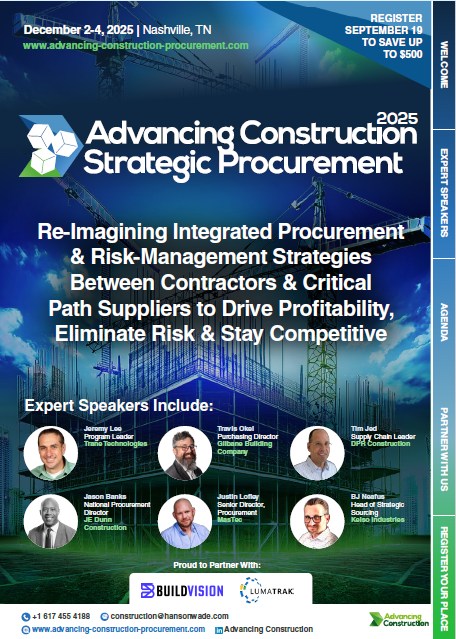 Advancing Construction Strategic Procurement 2025 Brochure