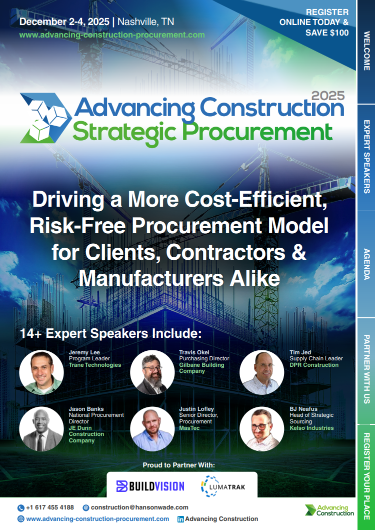 Advancing Construction Strategic Procurement 2025 03/11 Brochure Image